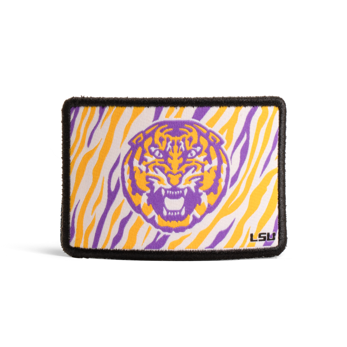 LSU Tigers Striped Woven Hat Patch