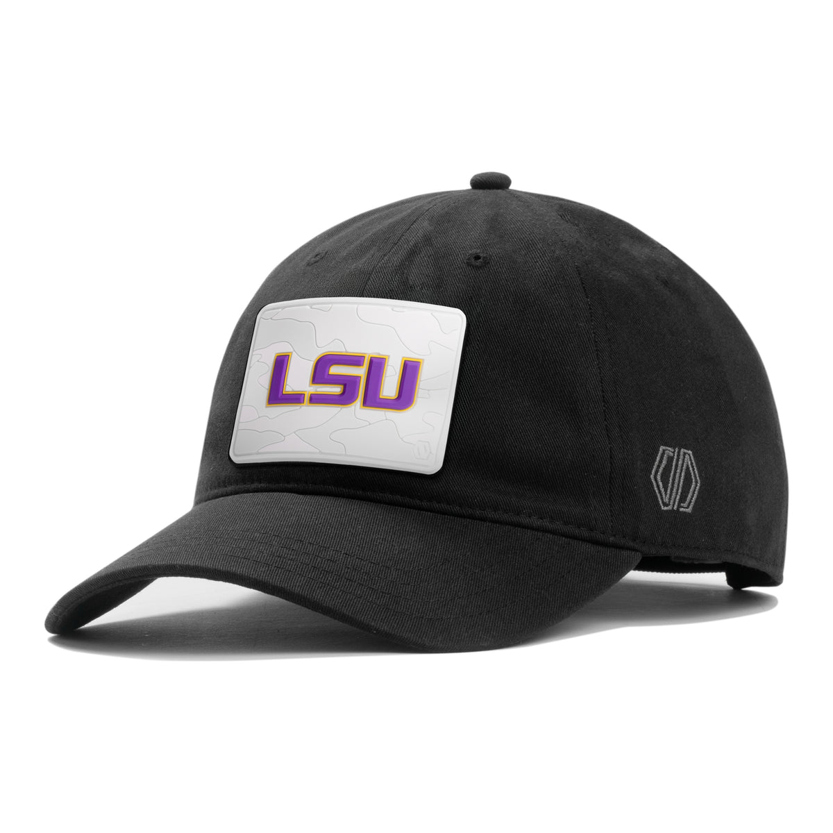 LSU Tigers Signature Snow Camo 3D PVC Hat Patch x INIT Daily Centre Dad Hat