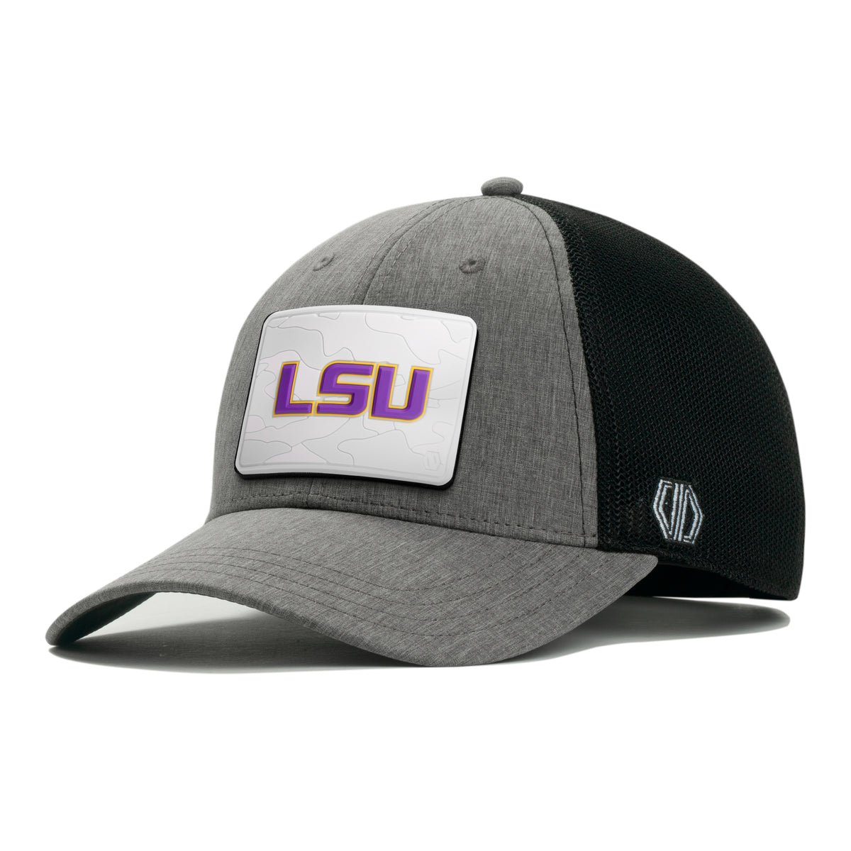 LSU Tigers Signature Snow Camo 3D PVC Hat Patch x INIT Performance Centre Trucker Hat