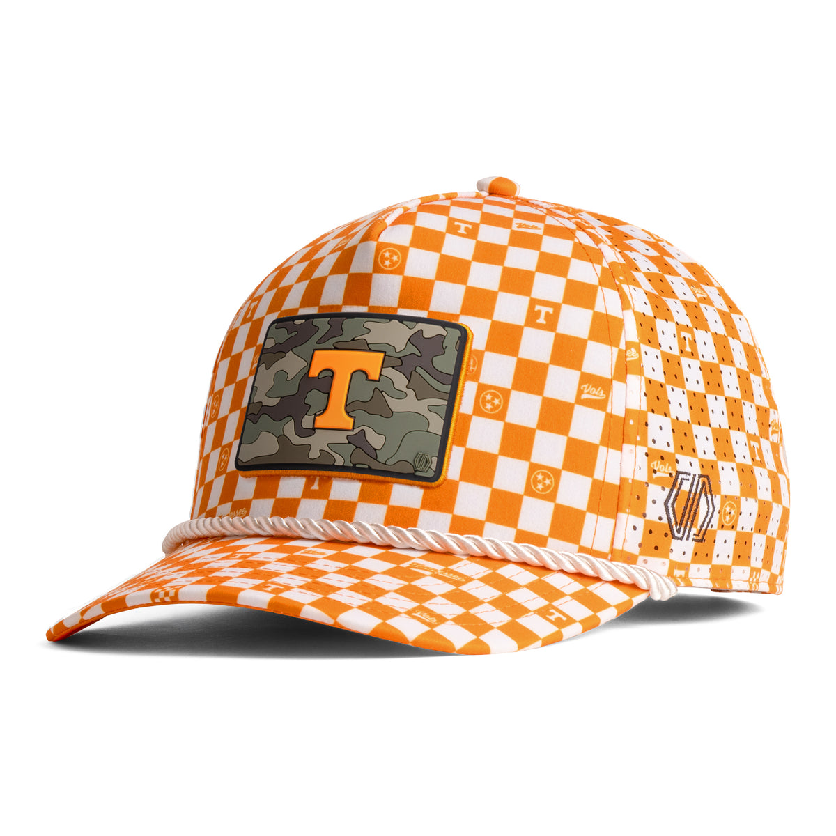 Tennessee Volunteers Camo T Hat Patch x Checkered Prime Rope Hat