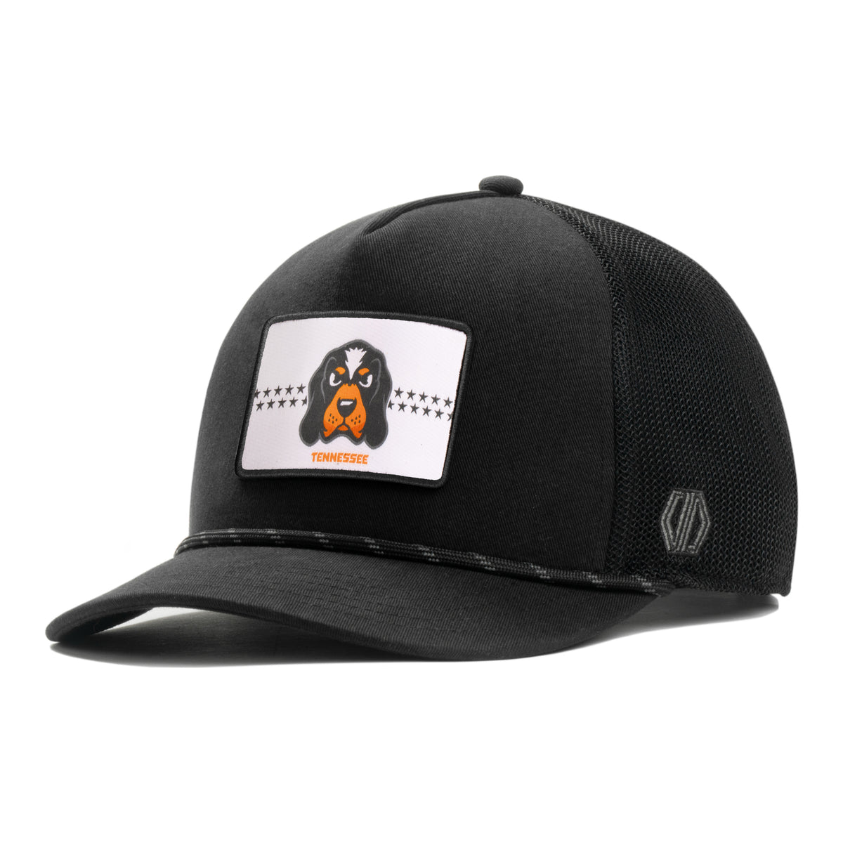 Tennessee Volunteers Smokey Woven Hat Patch x INIT Daily Prime Black Rope Trucker Hat