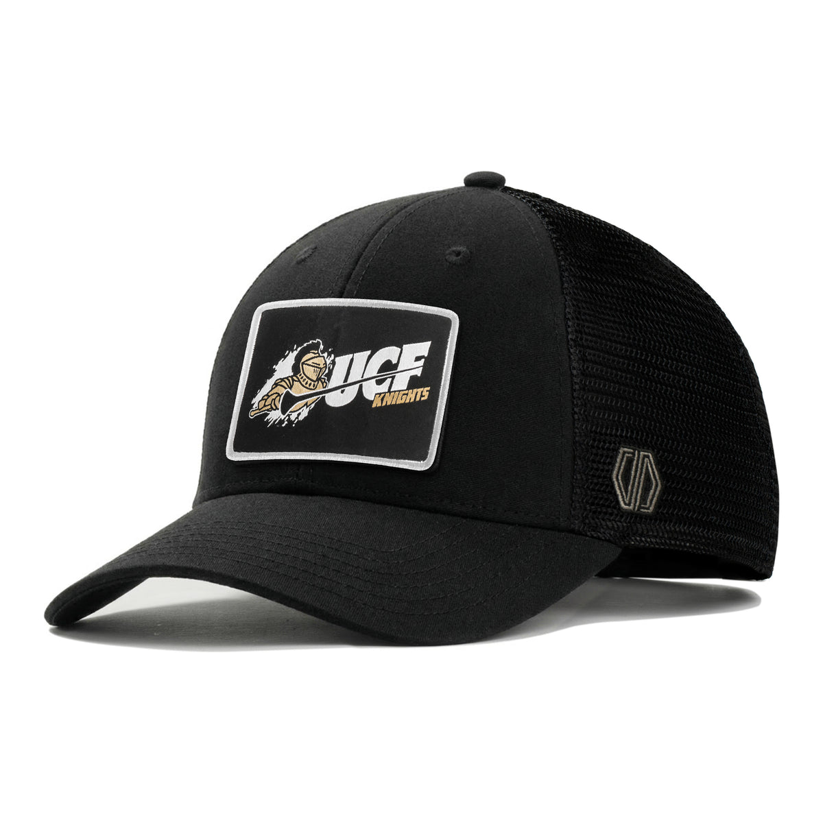 UCF Knights Vintage Curved Woven Hat Patch x Centre Black Mesh Trucker Hat