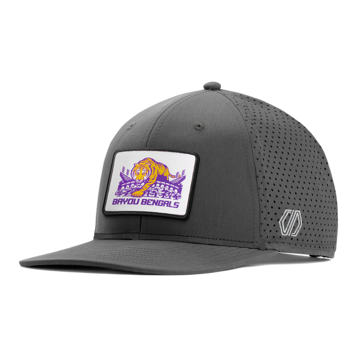 LSU Tigers Bayou Bengals Woven Hat Patch x INIT Performance Grey Snapback Hat