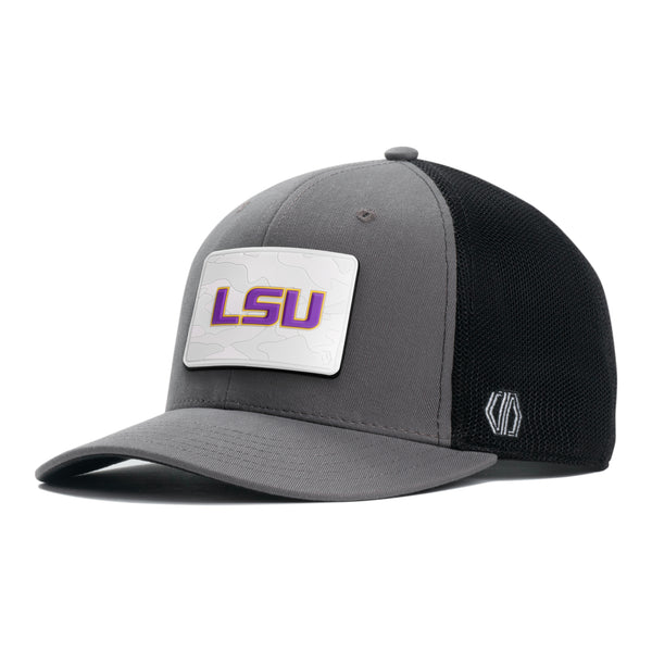 LSU Tigers Signature Snow Camo 3D PVC Hat Patch x INIT Daily Prime Trucker Hat