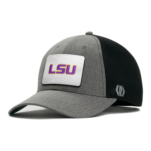 LSU Tigers Signature Snow Camo 3D PVC Hat Patch x INIT Performance Centre Trucker Hat