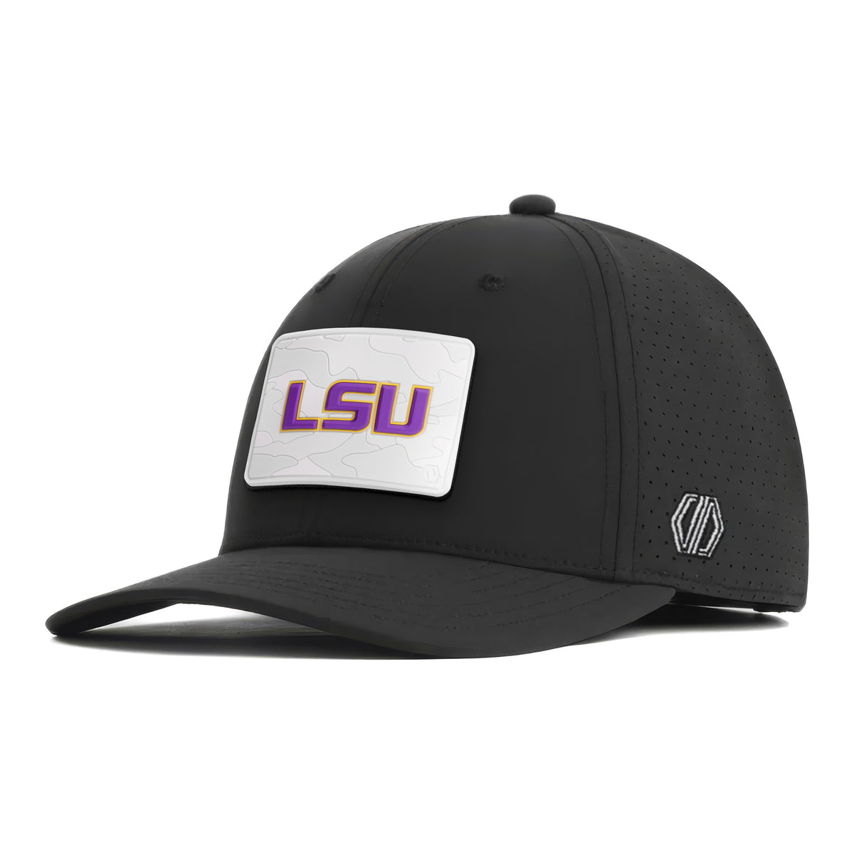 LSU Tigers Signature Snow Camo 3D PVC Hat Patch x INIT Performance Prime Hat