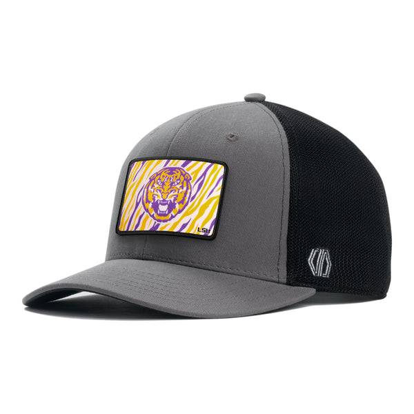 LSU Tigers Striped Woven Hat Patch x INIT Daily Prime Trucker Hat