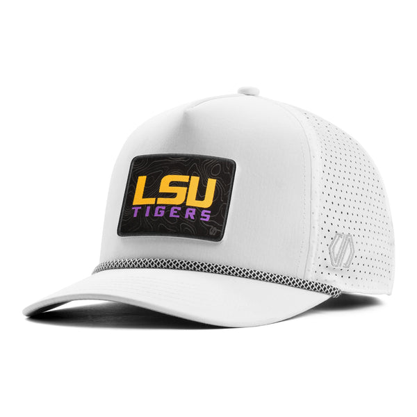 LSU Tigers Topo Woven Hat Patch x INIT Performance White Prime Rope Hat
