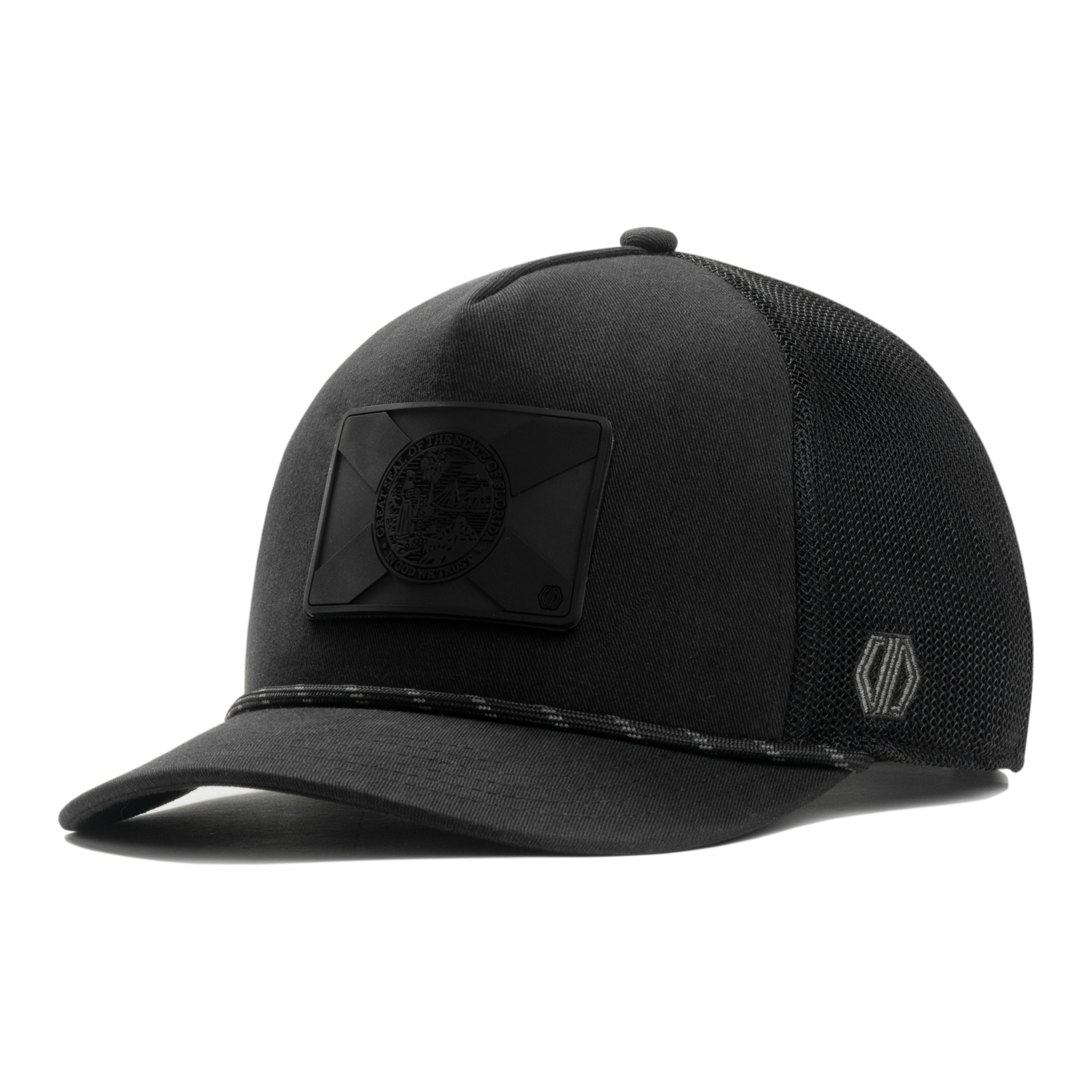 Midnight Florida Flag Rubber PVC Patch x Black Rope Trucker Hat