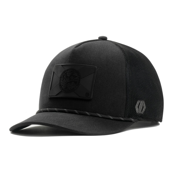 Midnight Florida Flag Rubber PVC Patch x Black Rope Trucker Hat