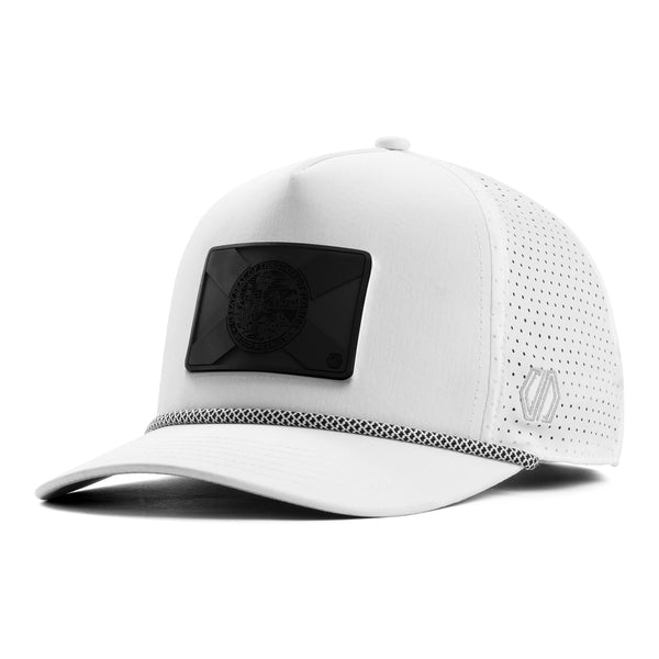 Midnight Florida Flag Rubber PVC Patch x White Rope Hat
