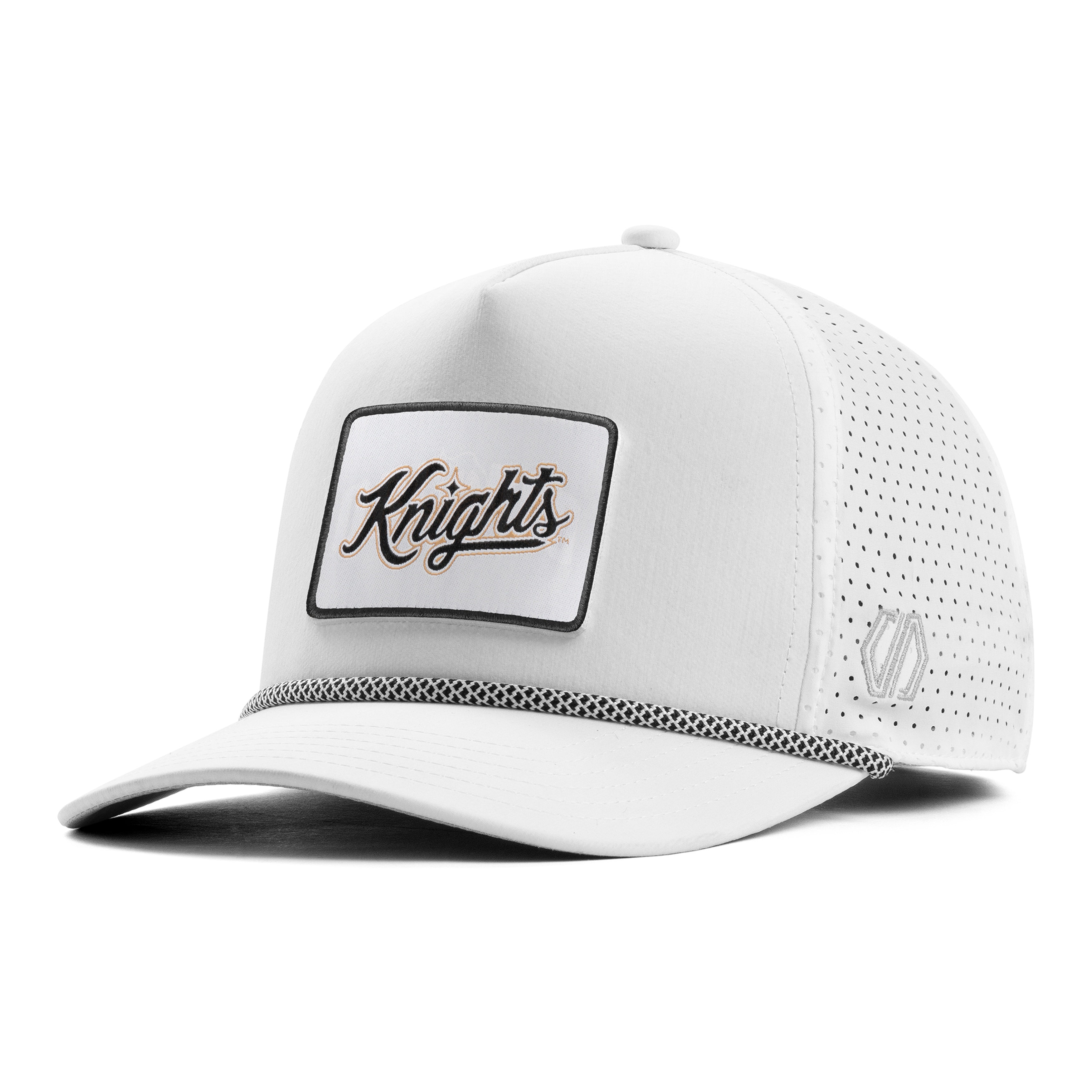 UCF Knight Script Woven Patch x White Rope Hat