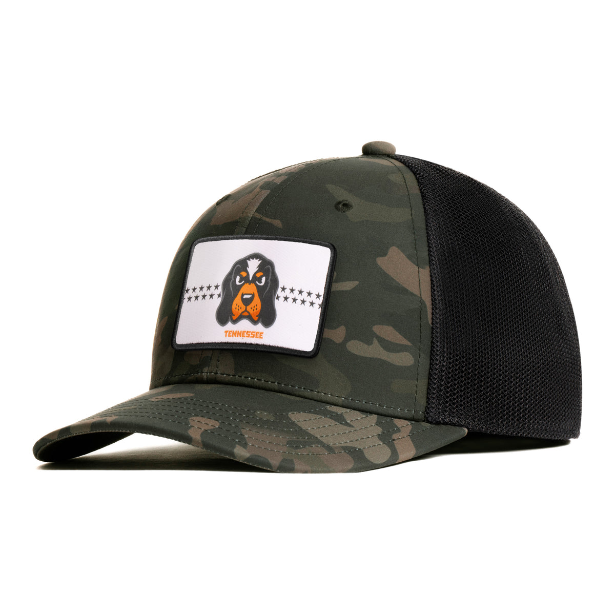 Tennessee Volunteers Smokey Woven Hat Patch x INIT Comfort Flex Tech Stretch Hat - Camo