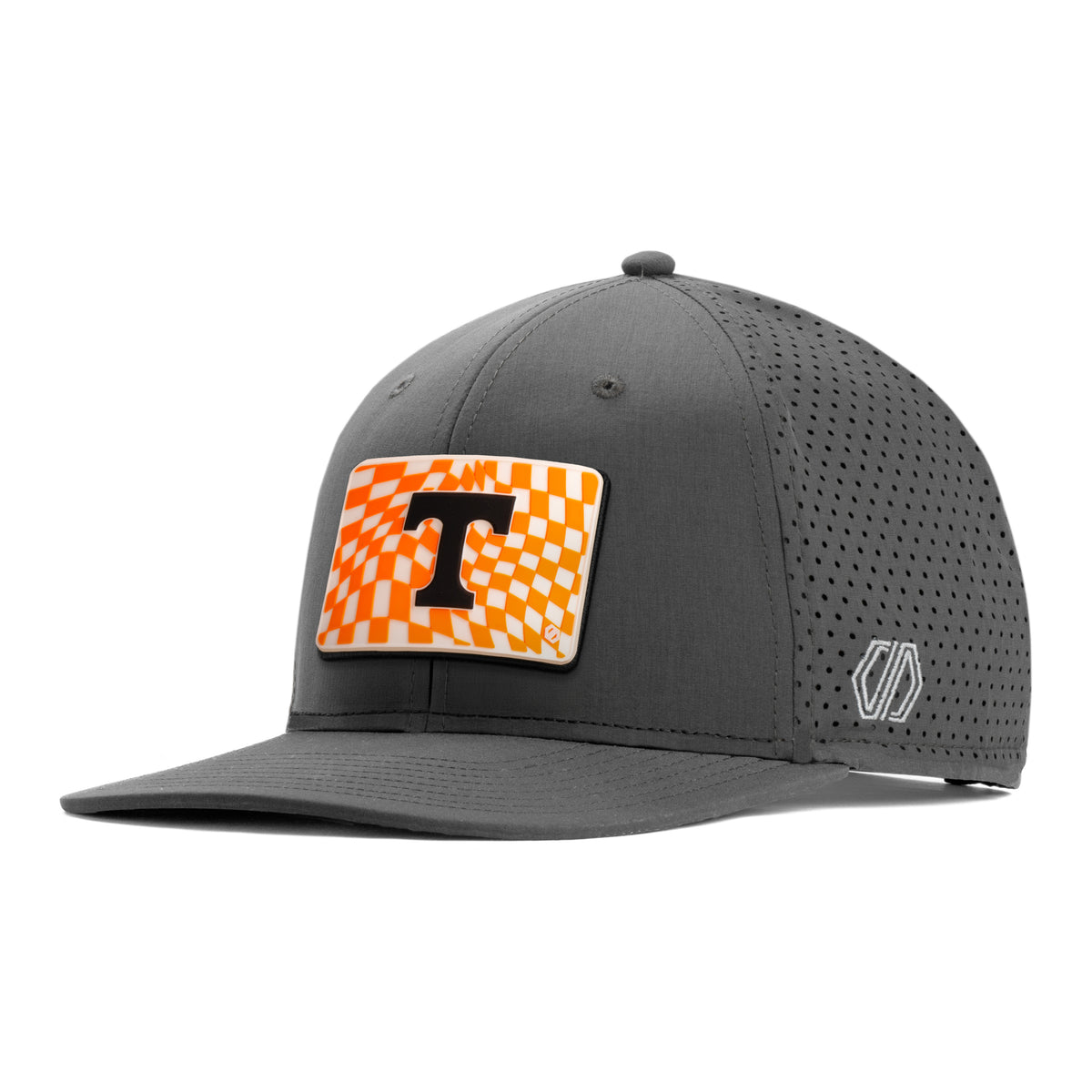 Tennessee Volunteers Warped Checkered Hat Patch x INIT Performance Grey Snapback Hat