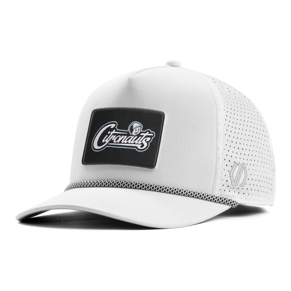 UCF Knights Citronauts Curved Woven Hat Patch x INIT Performance White Prime Rope Hat