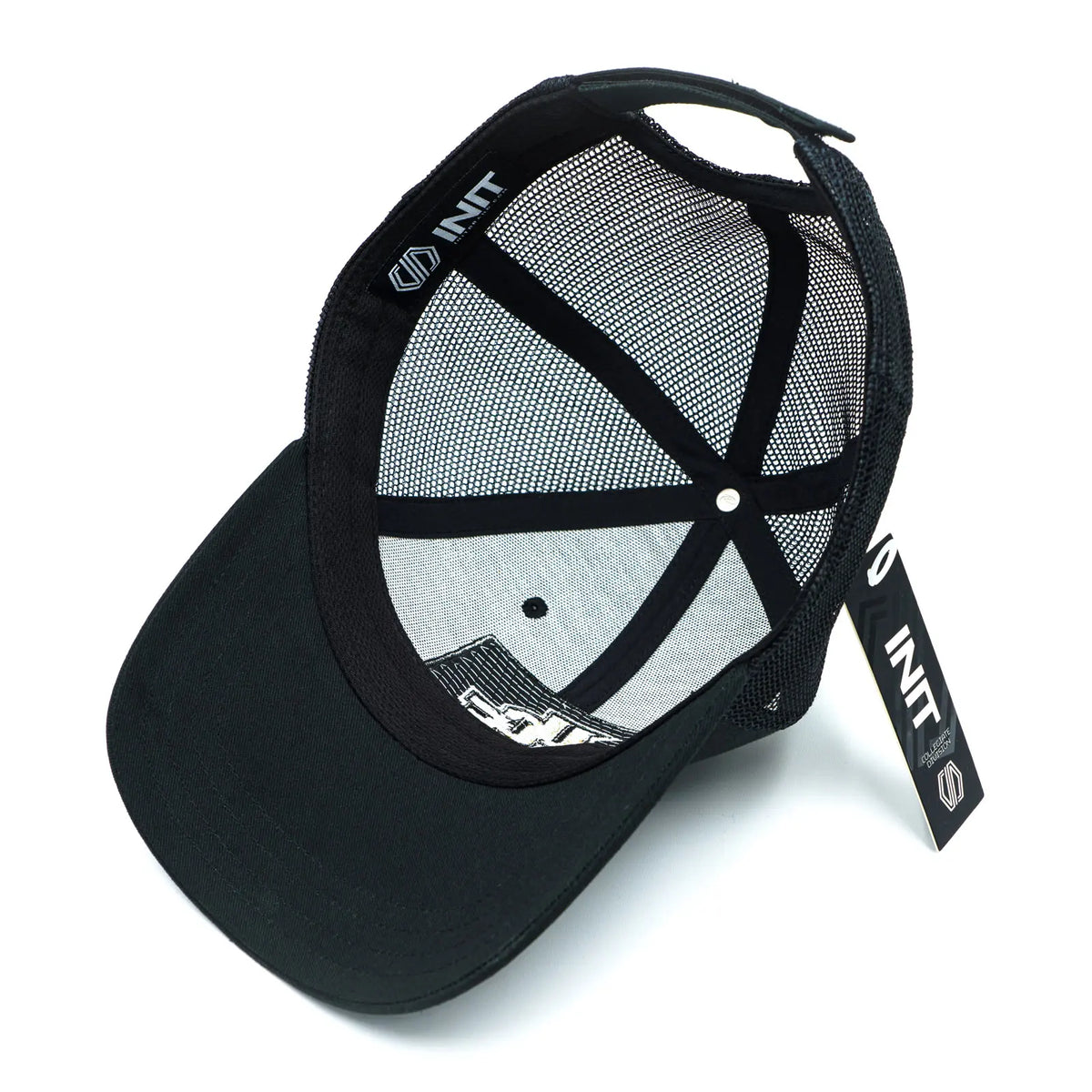 UCF Knights Vintage Curved Woven Hat Patch x Centre Black Mesh Trucker Hat