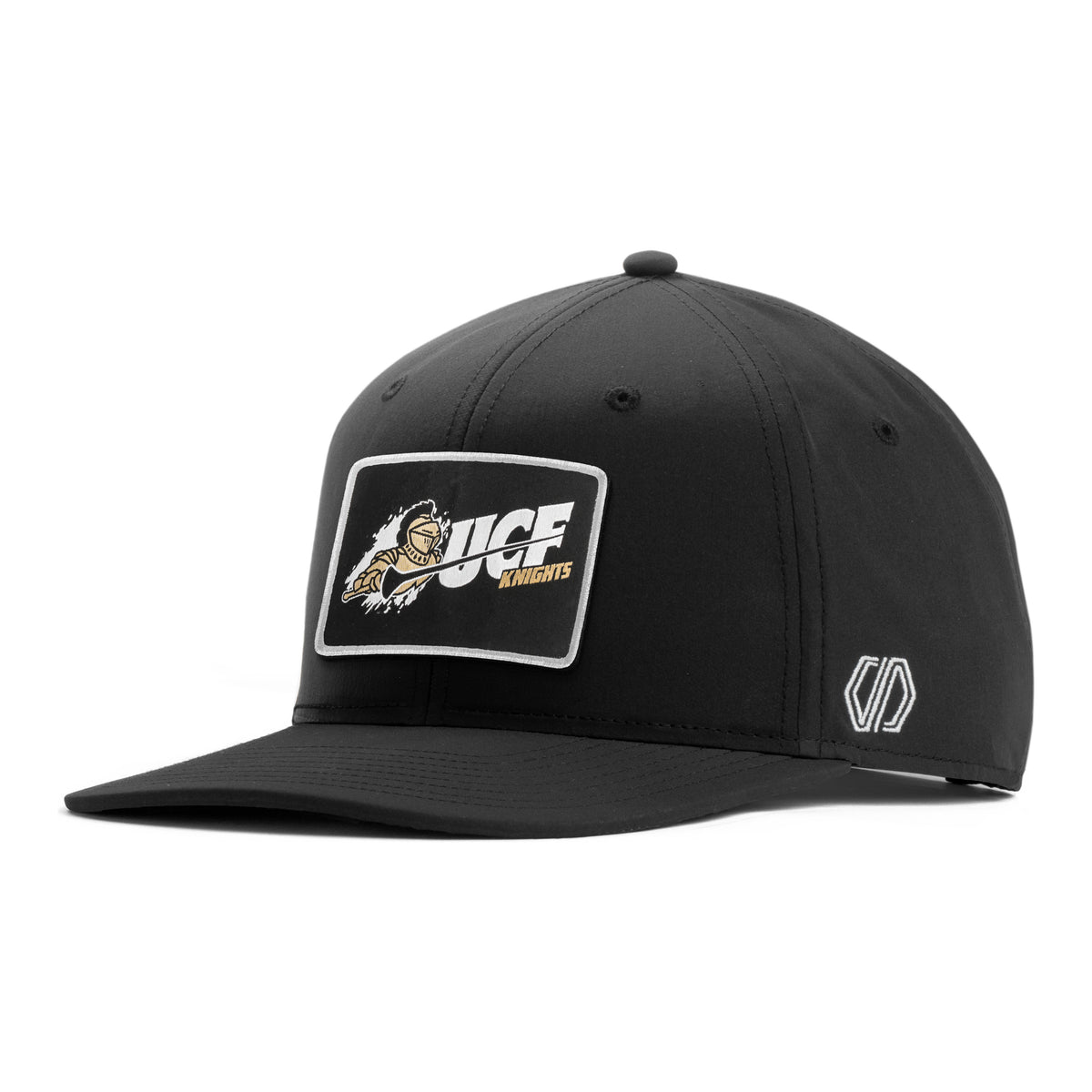 UCF Knights Vintage Curved Woven Hat Patch x INIT Performance Black Snapback Hat