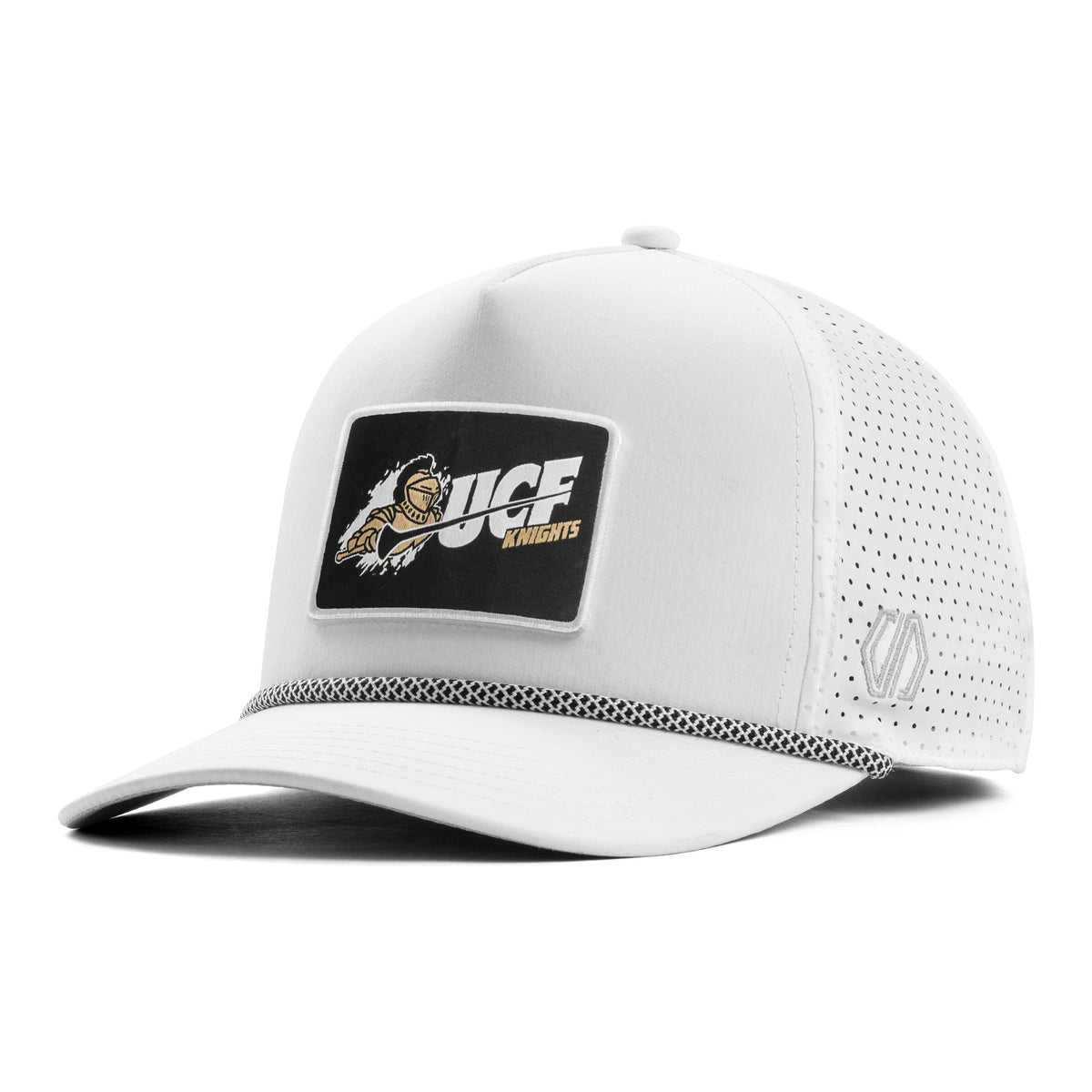 UCF Knights Vintage Curved Woven Hat Patch x INIT Performance White Prime Rope Hat