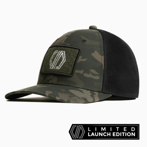 INIT Comfort Flex Tech Stretch Grey Camo Black Hat Hero