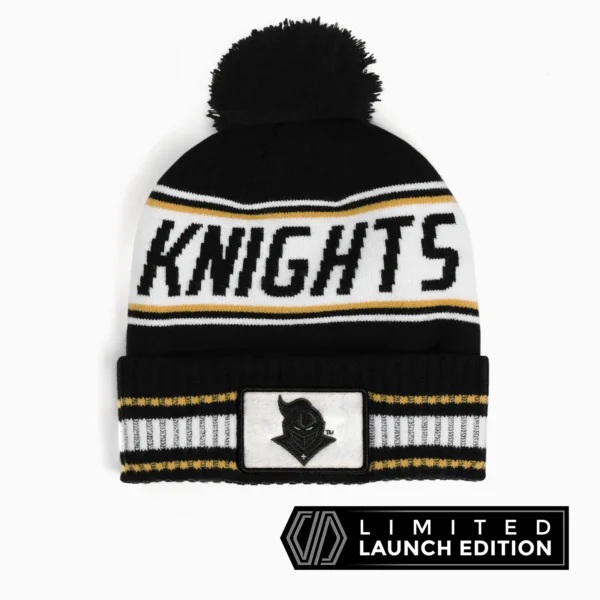 UCF Knighted Beanie White Black Jacquard Hero